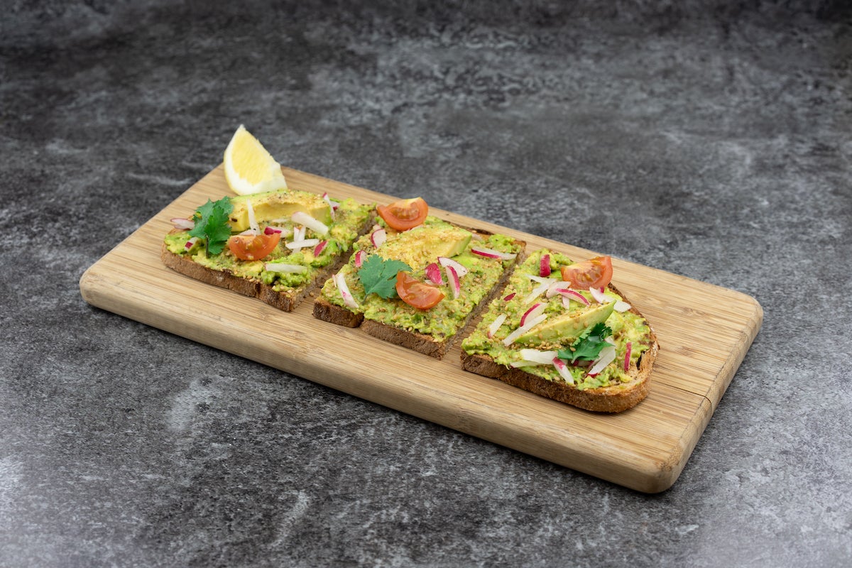 Toast avocat bio (100% végétalien)