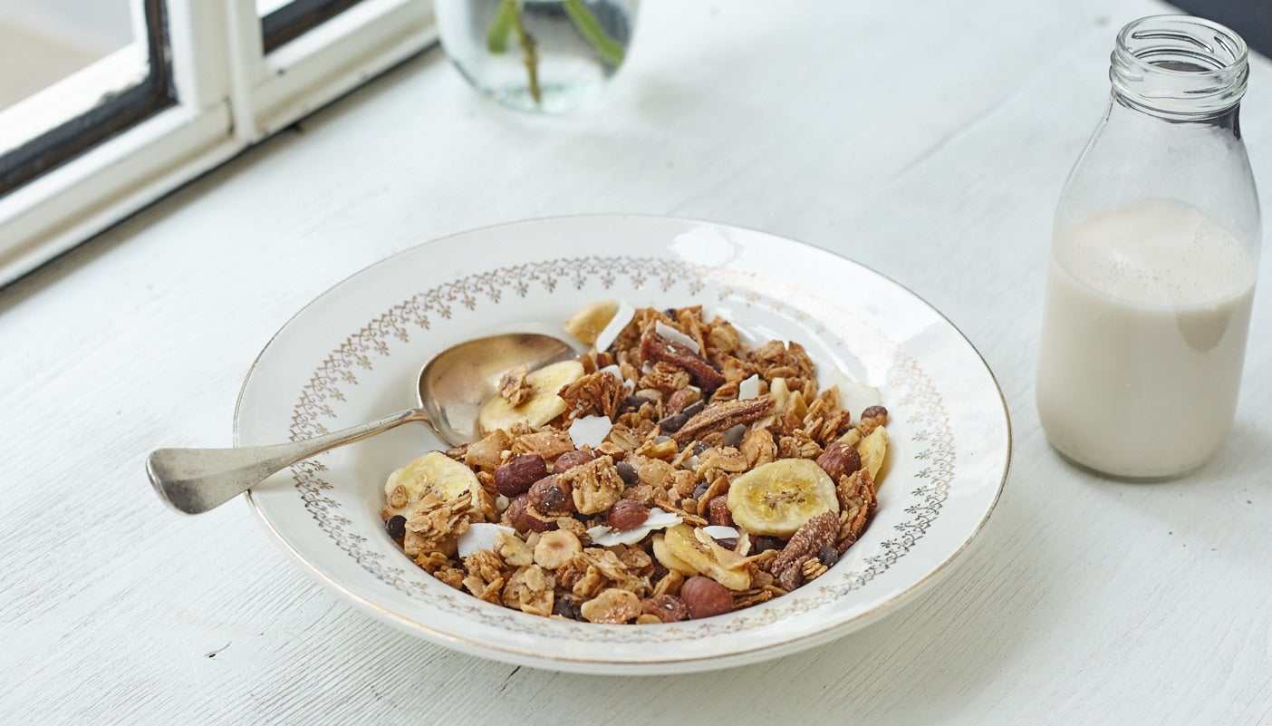 Granola choco, banane