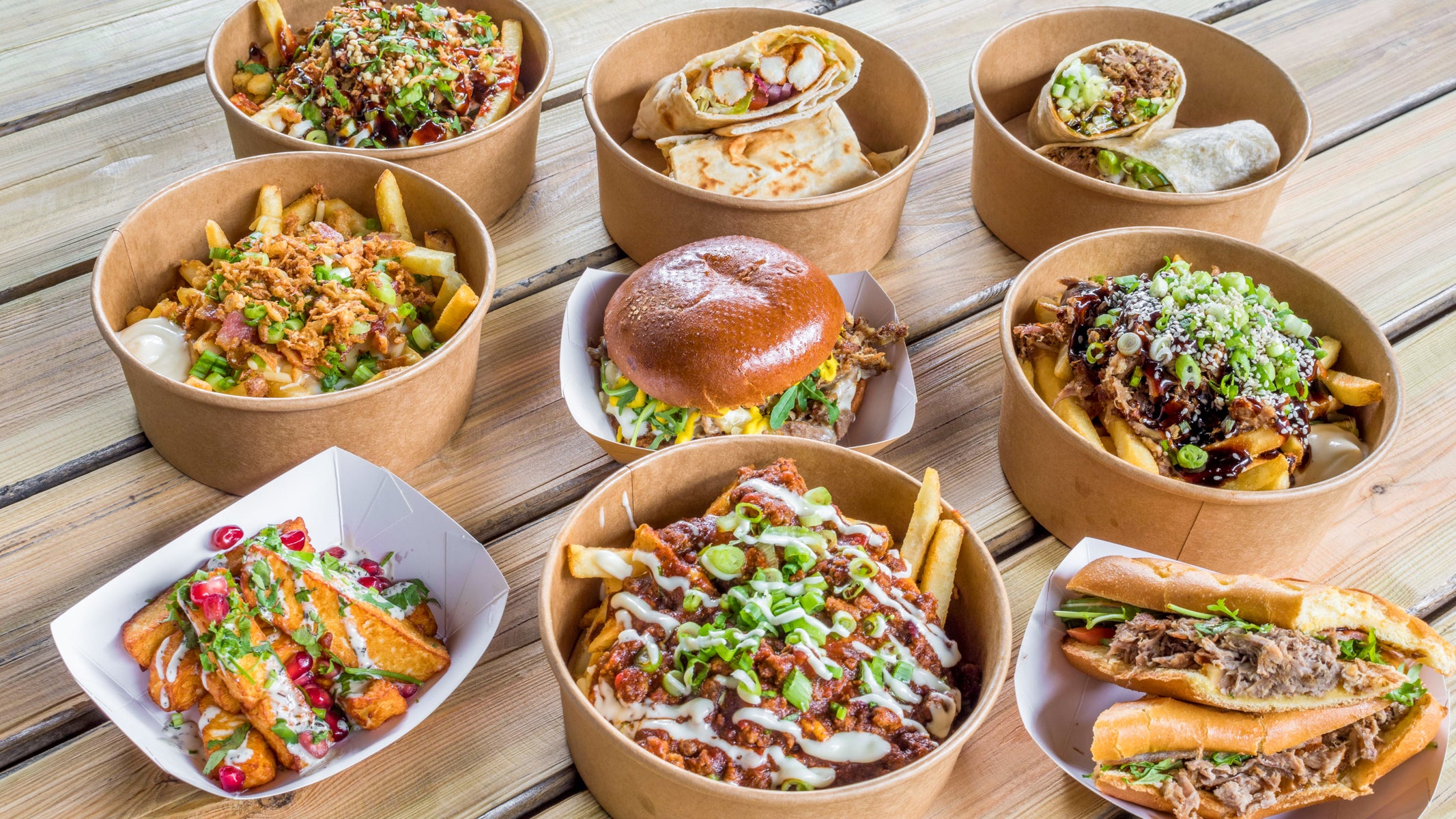 Hatch 76 Crispy Duck Wraps and Loaded Fries delivery from Newcastle